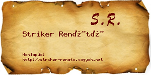 Striker Renátó névjegykártya